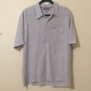 Quicksilver Mens Short Sleeve Button Down Shirt L